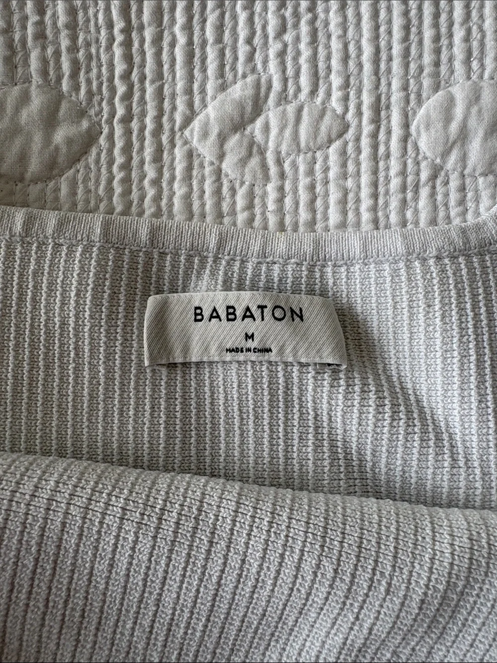 Babaton Ivory Ribbed Square-Neck Crop Top - Picture 2 of 3
